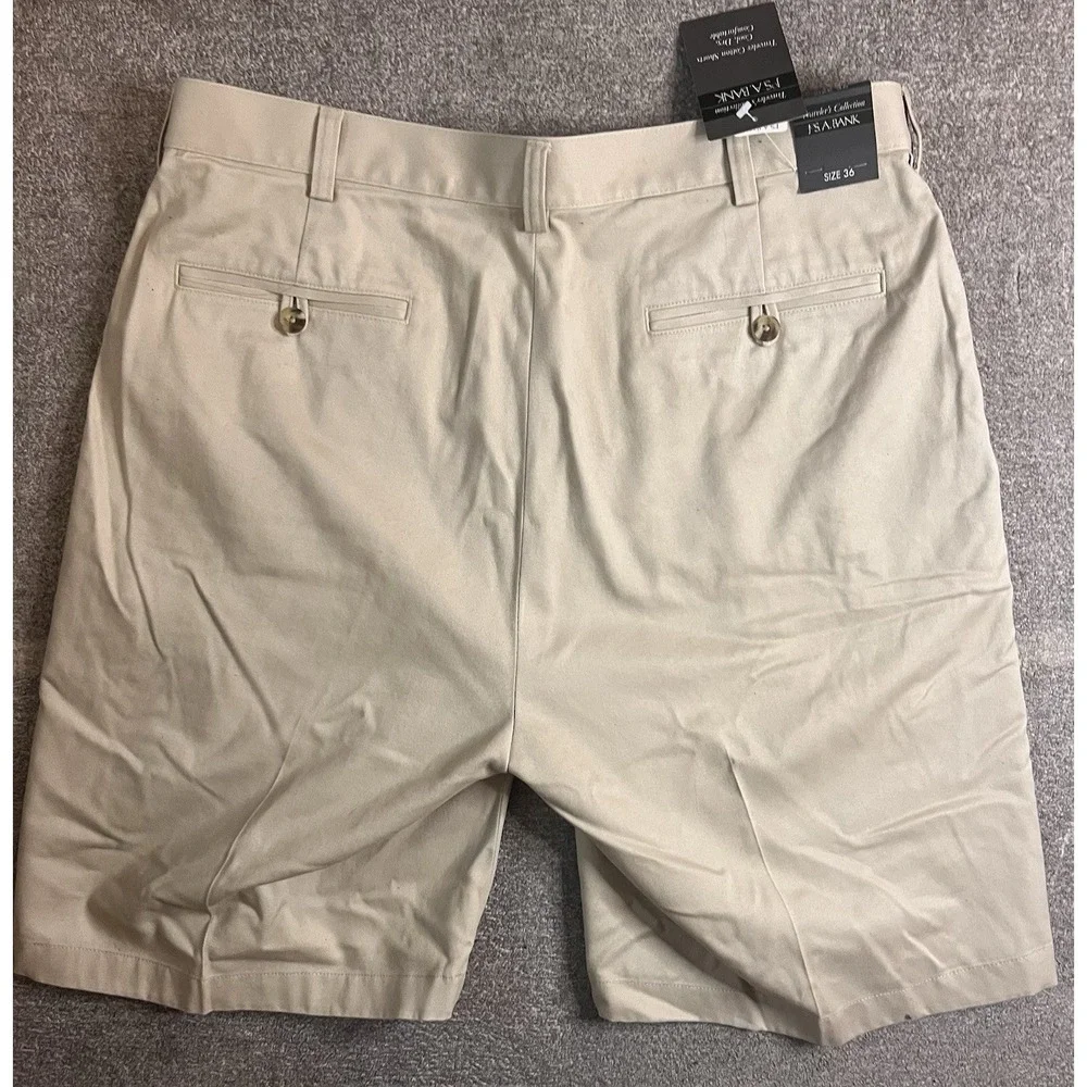 Jos. A. Bank Men's Khaki Shorts Traveler's Collection Size 36 Preppy NWT A2-21